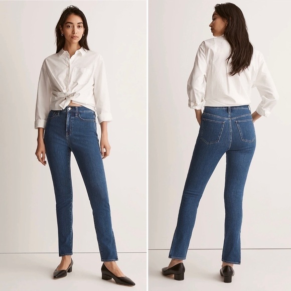 Madewell New 11" High-Rise Roadtripper Skinny Jeans Slit Hem 24 NWT - Picture 1 of 8